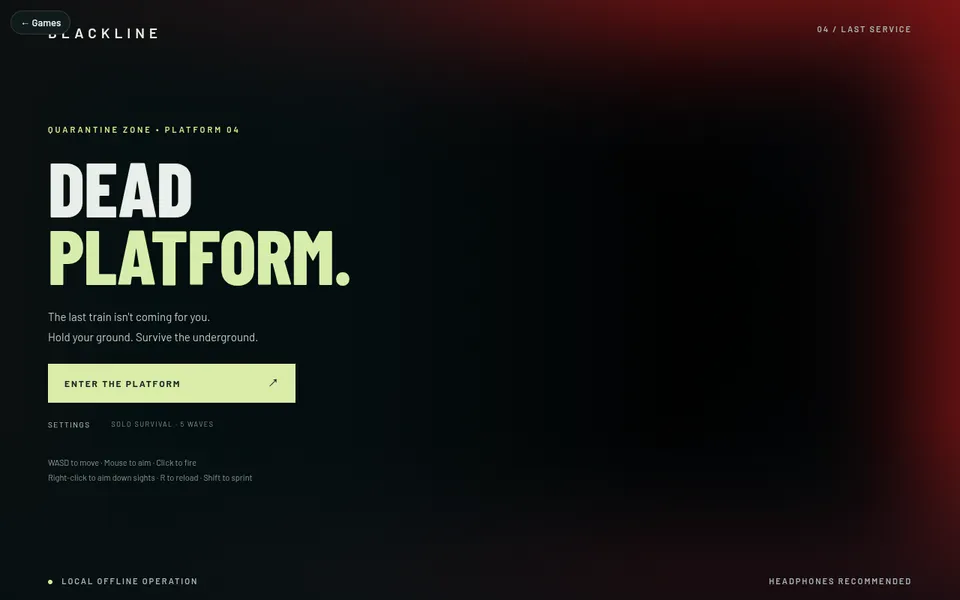 BLACKLINE — Dead Platform screenshot
